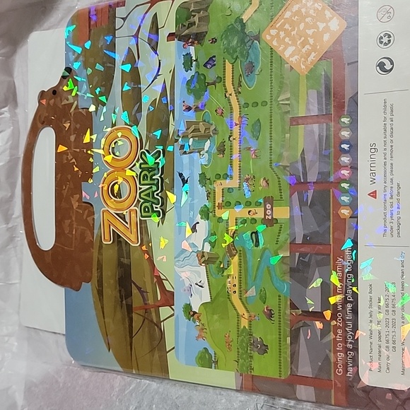 🍎🐅🐯 New Kids Reusable Stickers Book Zoo Park Animals 🦓🐒🐯 - Picture 10 of 13
